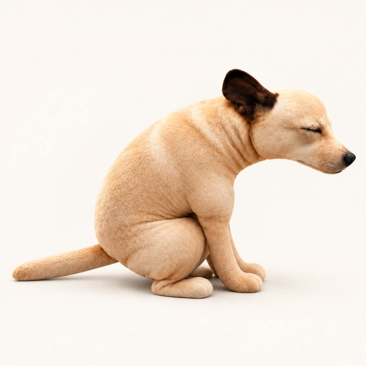 Funny Pooping Dog Plush Pillow – Squatting Dog Novelty Cushion & Gag Gift